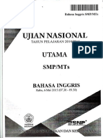 Naskah Soal UN Bahasa Inggris SMP 2015 Paket 1 PDF