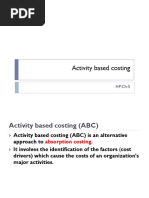 Activity Based Costing