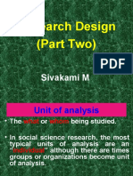 Research Design Part Two