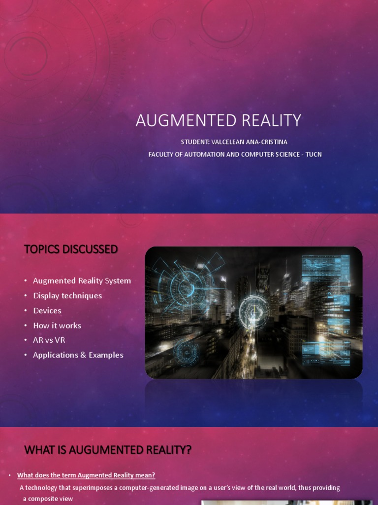 An Overview Of Augmented Reality Current Applications And A Glimpse