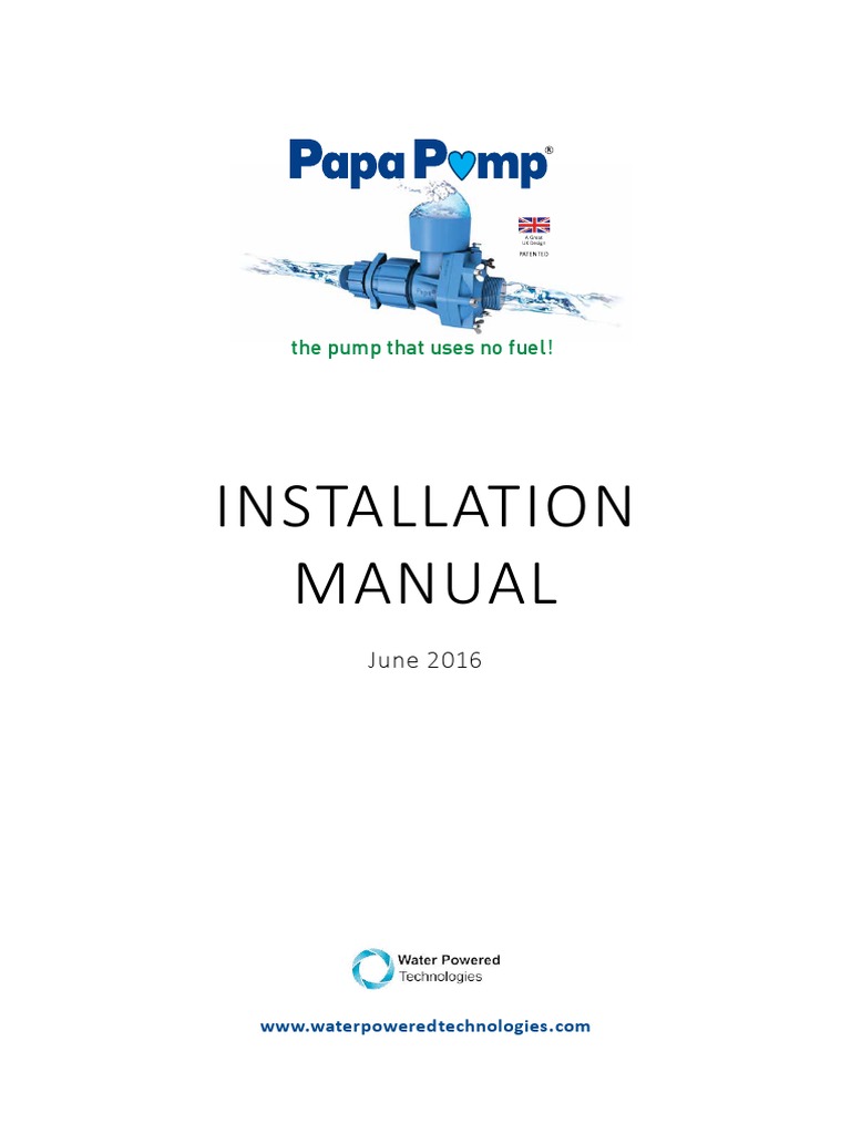 Water Pump Installation Guide | PDF | Valve | Pump