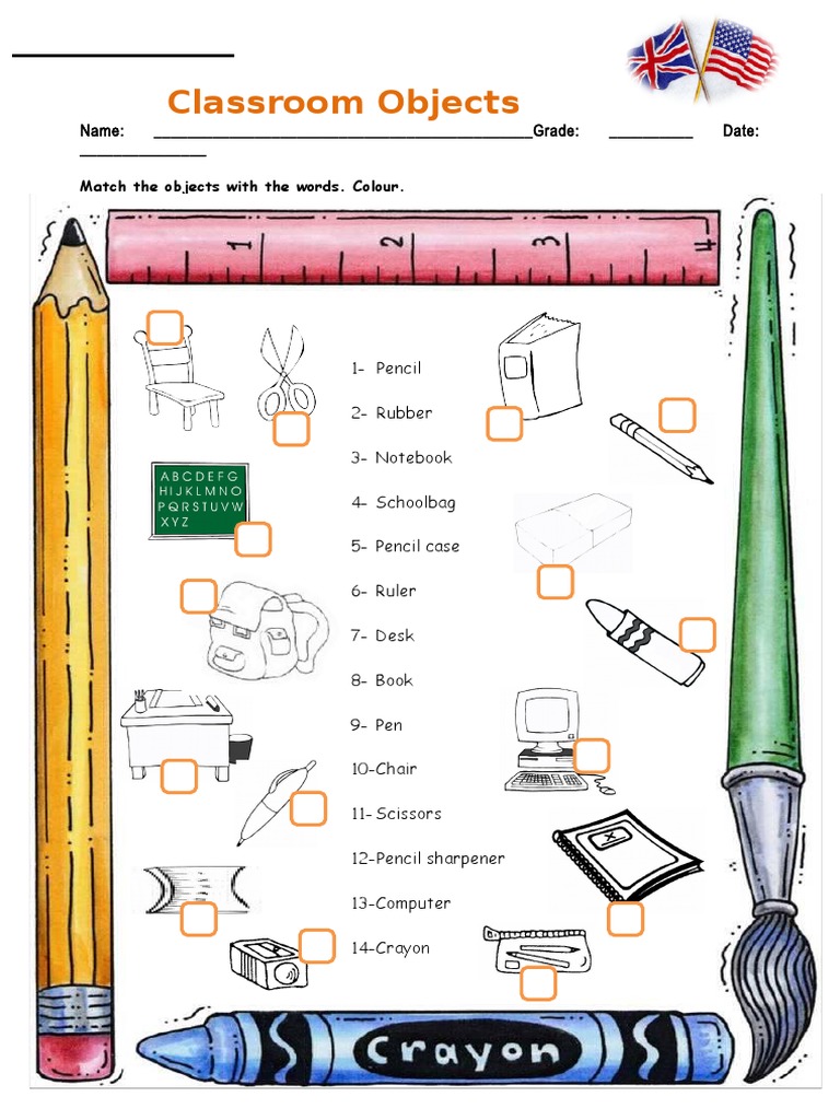 Classrom Objects - Worksheet | PDF | Home & Garden