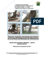 Especies Vegetales Autorizadas en Villavicencio 
