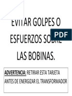 Evitar Golpes o Esfuerzos Sobre Las Bobinas