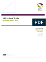 FIRO Business Profile: Developed by Michael L. Morris
