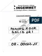 Concesion Minera MINING ROCK SOLID