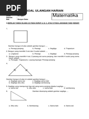 Contoh Latihan Soal: Contoh Soal Matematika Bangun Ruang Kelas 3 Sd