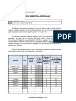 Análisis de La Cobertura Curricular