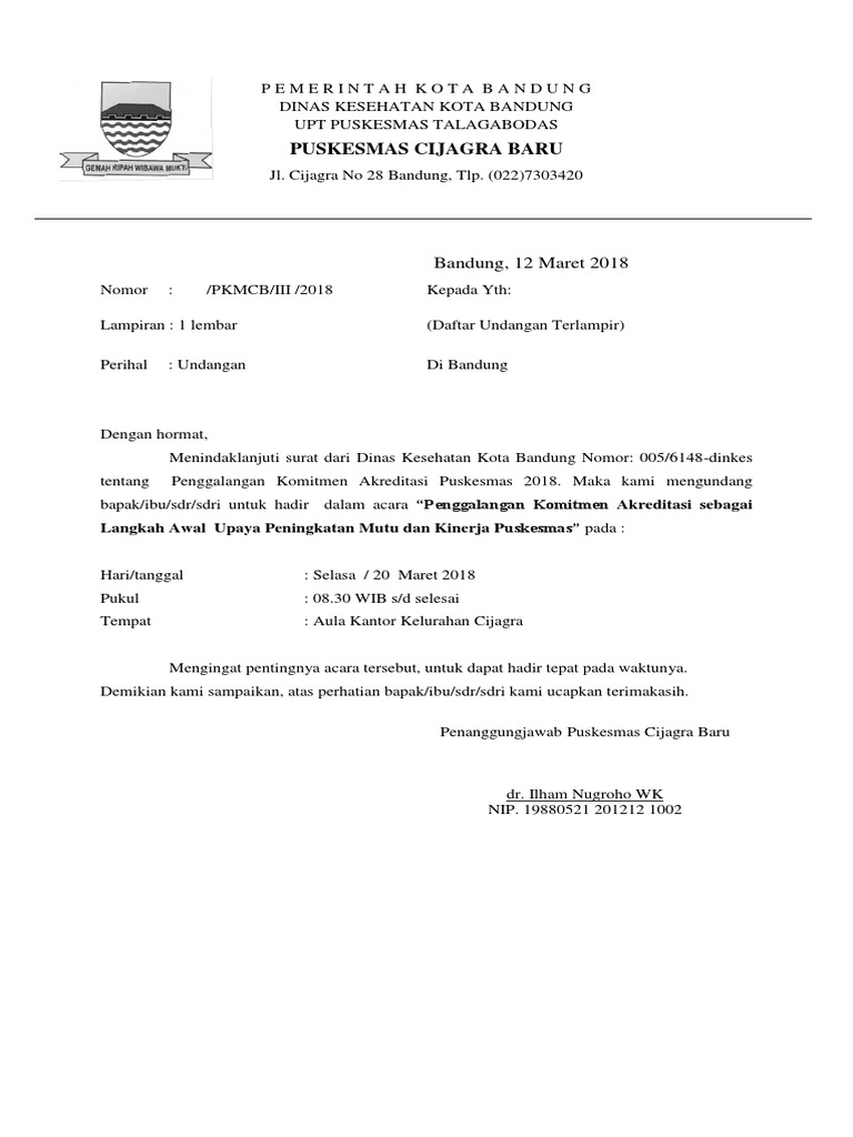 Surat Undangan Penggalangan Akre