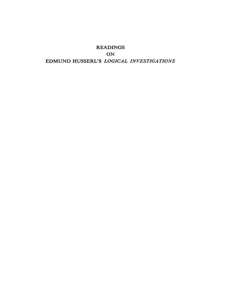 PDF | PDF | Edmund Husserl | Phenomenology (Philosophy)