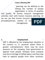 Factors Affecting HRP