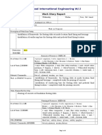 Hxsteel International Engineering W.L.L: Work Diary Report