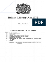 British Library Act: Arrangement