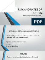 Risk and Rate of Return