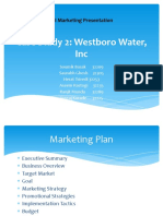 Case Study 2: Westboro Water, Inc: Industrial Marketing Presentation