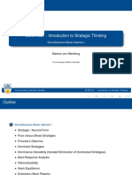 ECON 221 - Introduction To Strategic Thinking: Simultaneous-Move Games I