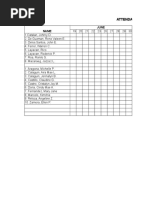 Name June: Attendance Sheet (Grade 11-Ict)