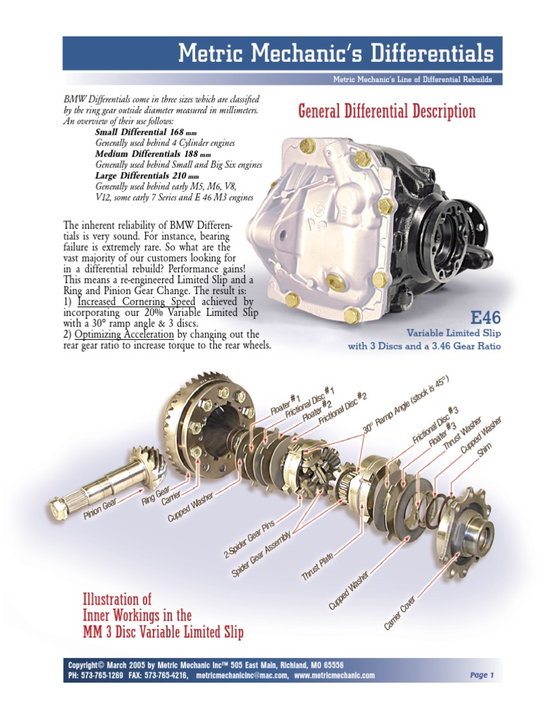 Metric Mechanic Differentials PDF | PDF | Gear | Transmission (Mechanics)