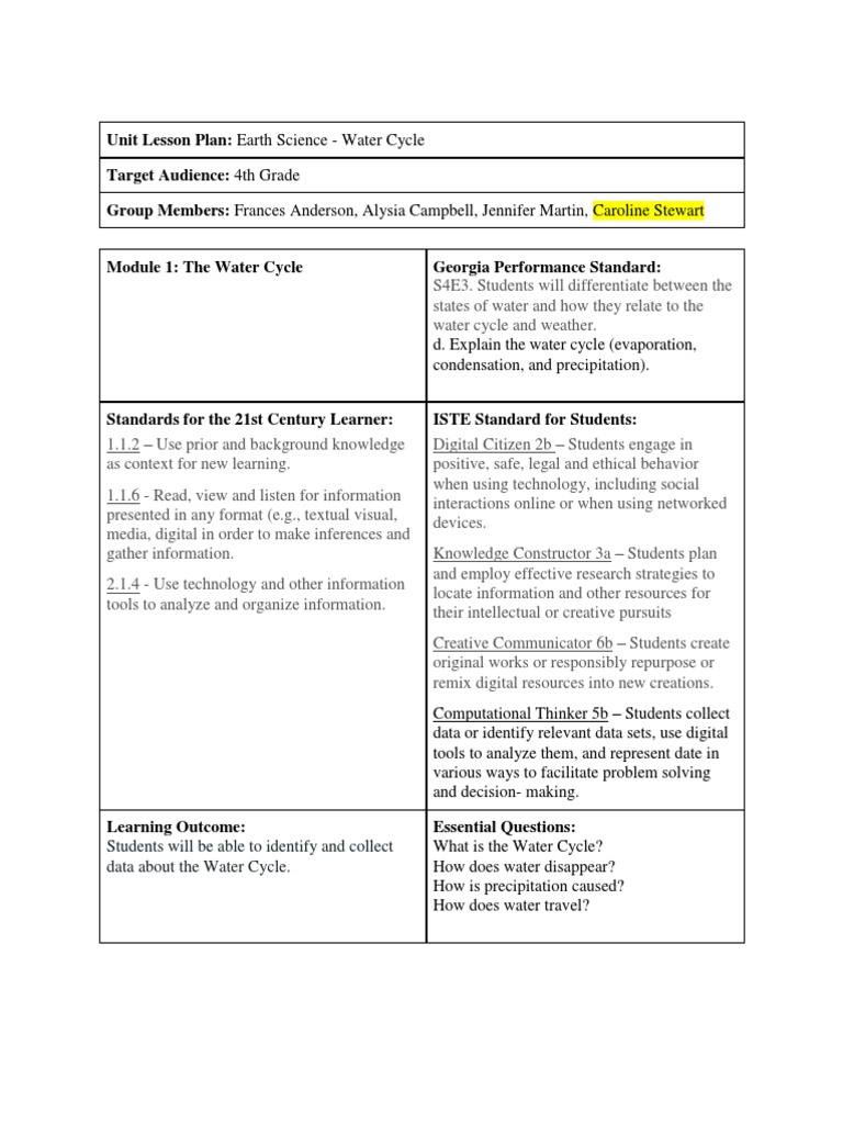 7465 Unitlessonplans Ccs | PDF | Precipitation | Data
