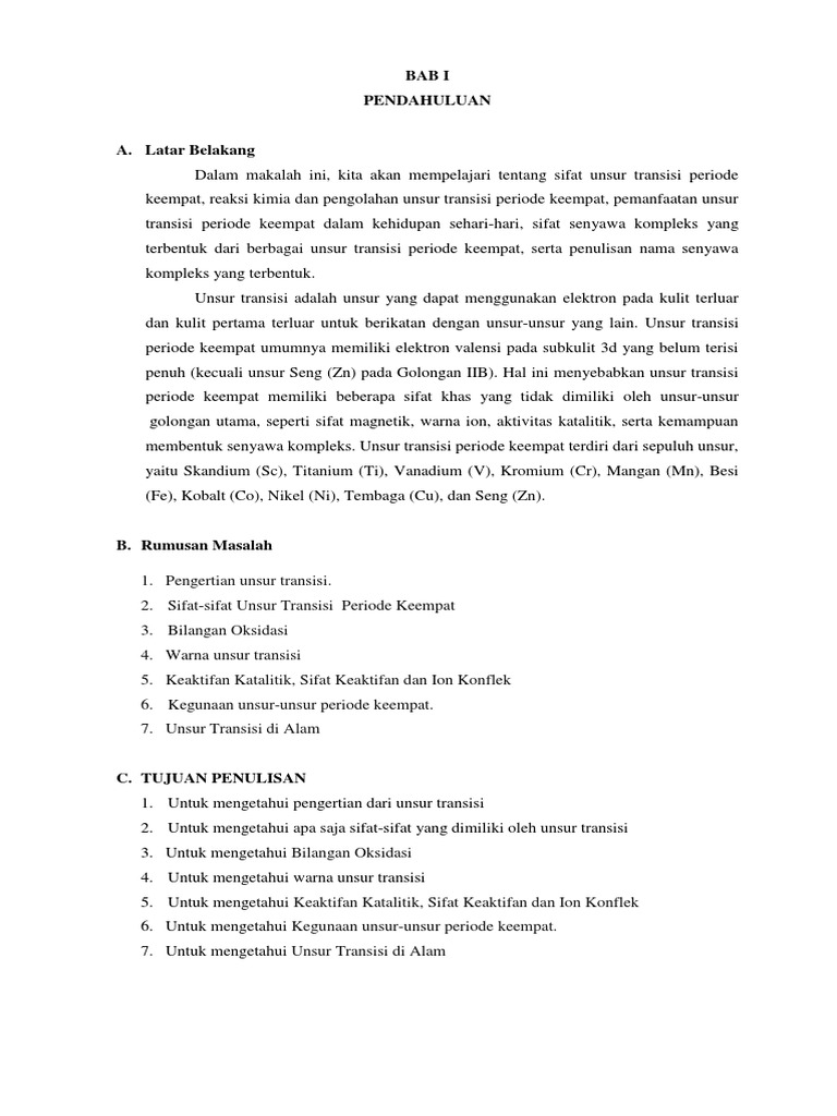 Makalah Unsur Transisi Keempat Docx