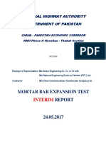 Mortar Bar Expansion Test: Interim