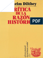 Dilthey, Wilhelm - Crítica de La Razón Histórica