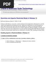 Downtime and Apache Restricted Mode in Release 12 (Oracle E-Business Suite Technology)