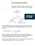 Uniformly Charged Finite Plane