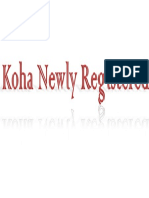 Koha Newly Registered
