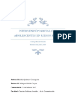 Intervención Social Con Adolescentes en Riesgo Social.