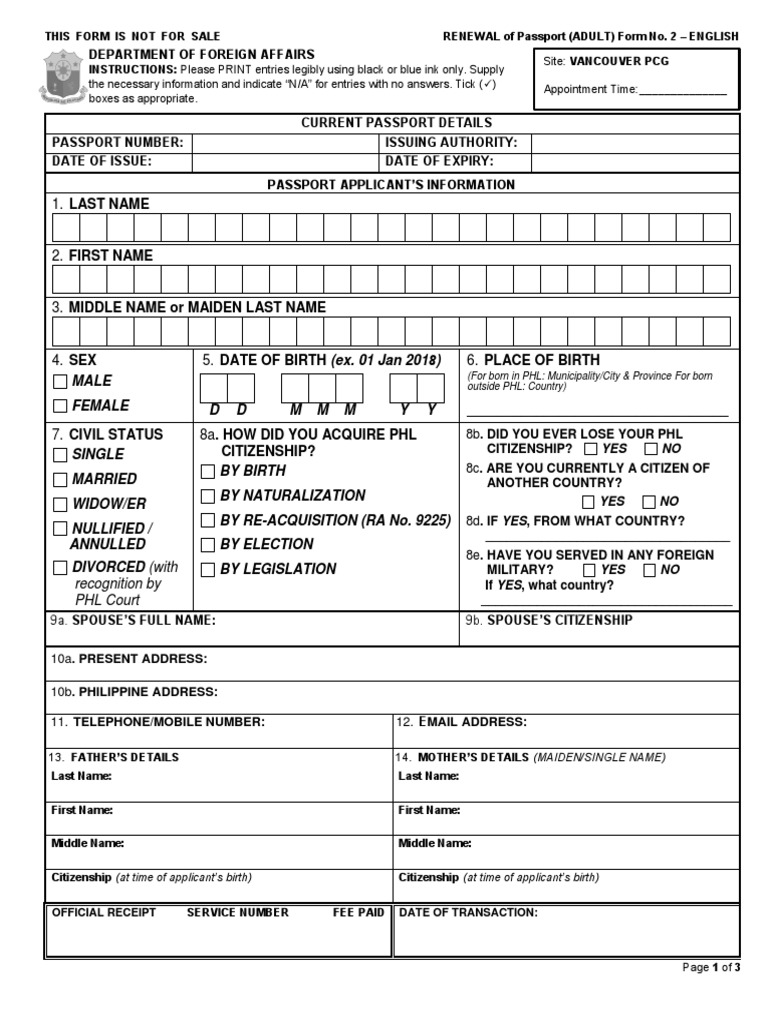 Passport Form 2 | PDF | Money Order | Passport