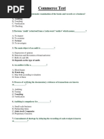 Commerce Test: A. Auditing