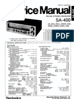 Technics SA-400 Service Manual
