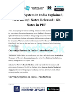 Currency System in India Explained New Rs.10 Notes Released GK Notes in PDF