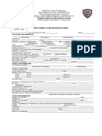 Arrest and Booking Form
