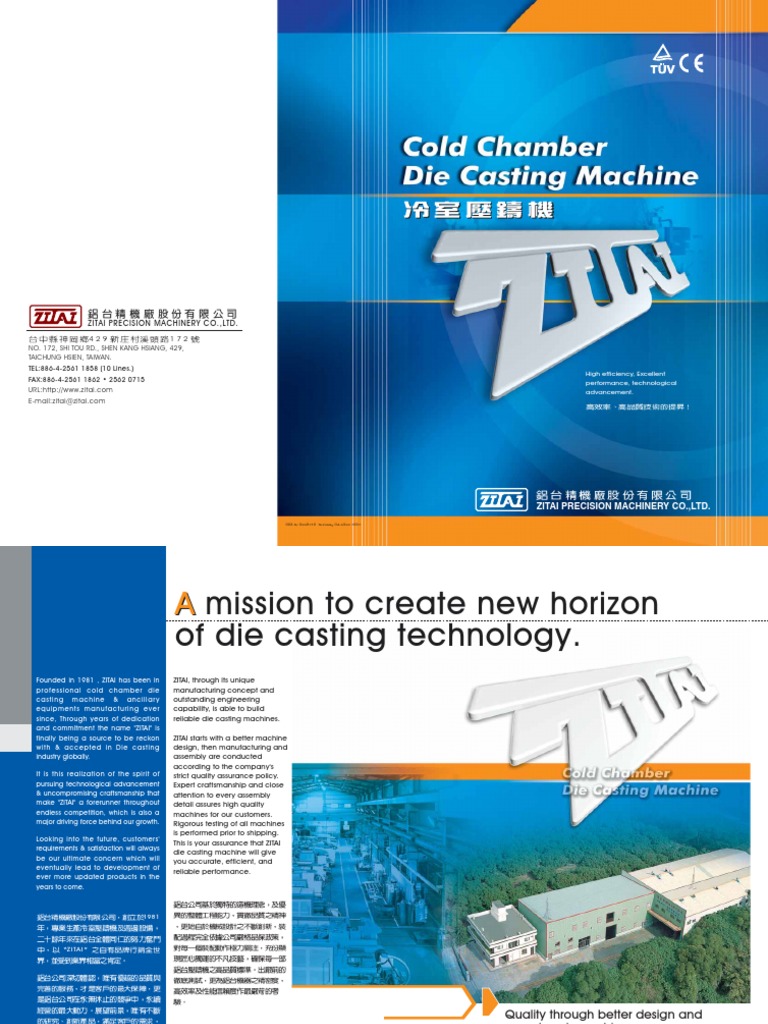 ZITAI 420 Ton Die Casting Machine Overview | PDF | Control System ...