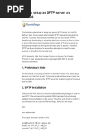 How To Setup An SFTP Server On CentOS