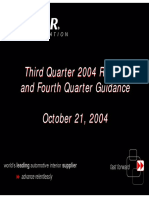 Third Quarter 2004 Results and Fourth Quarter Guidance October 21, 2004