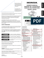 GXV50 GXV57: Owner'S Manual Manuel de L'Utilisateur Manual Del Propietario