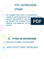 Indepth Interview: I.Definition