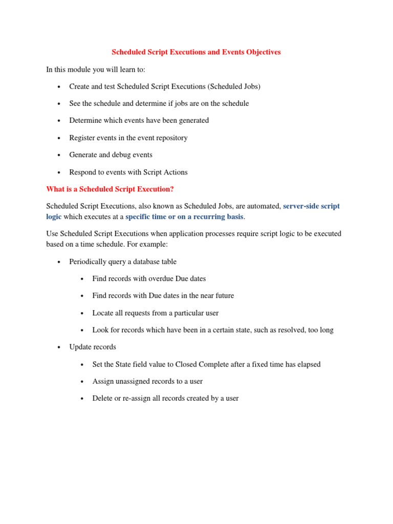 Scheduled Script Execution Guide | PDF | Scripting Language | Windows ...