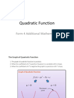 Quadratic Function: Form 4 Additional Mathematics