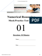 Y8 - Numerical Reasoning Mock Test 01