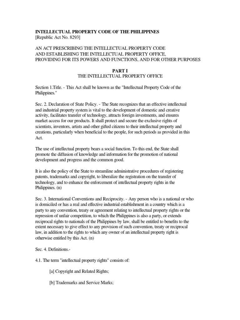 Intellectual Property Code of The Philippines1 PDF | PDF | Business ...