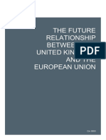 The Future Relationship Between the United Kingdom and the European Union