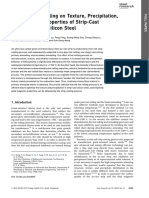 Effect of Hot Rolling On Texture, Precipitation, and Magnetic Properties of Strip-Cast Grain-Oriented Silicon Steel