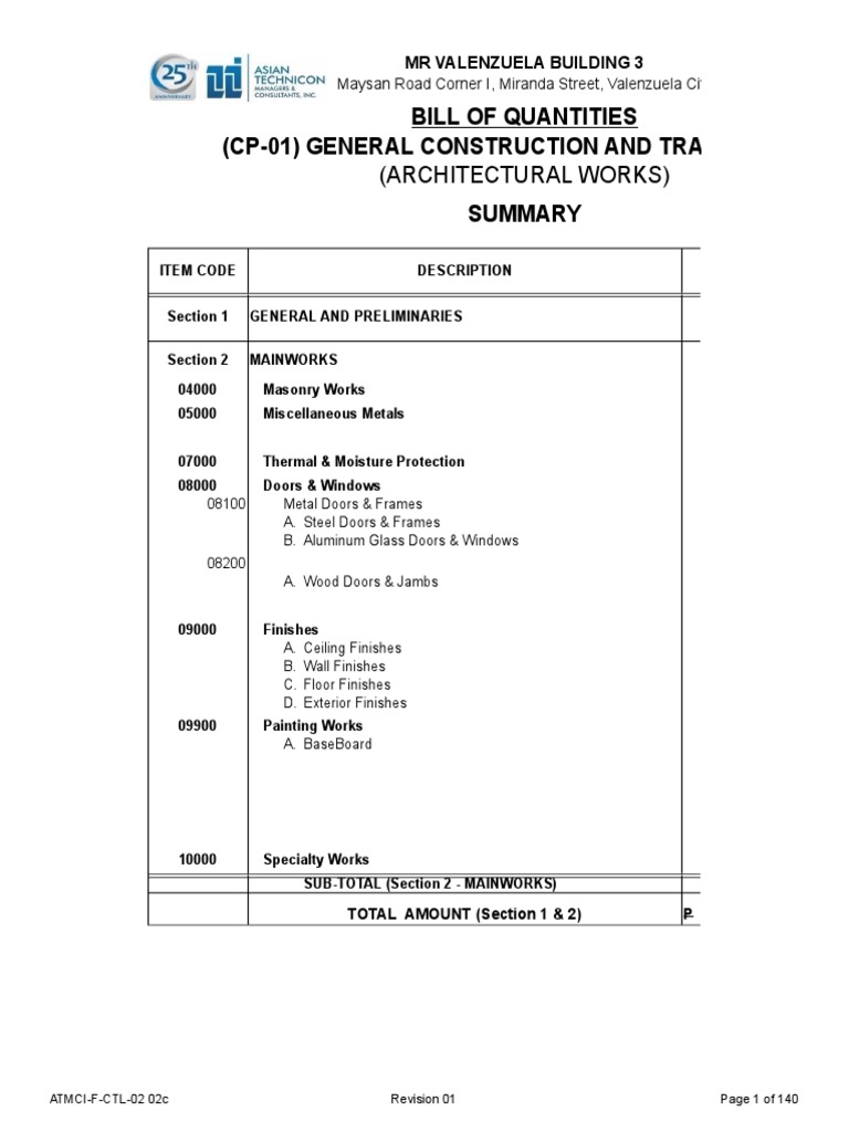 MRV BLDG 3 DOE - Architectural Tabulation | PDF | Drywall ...