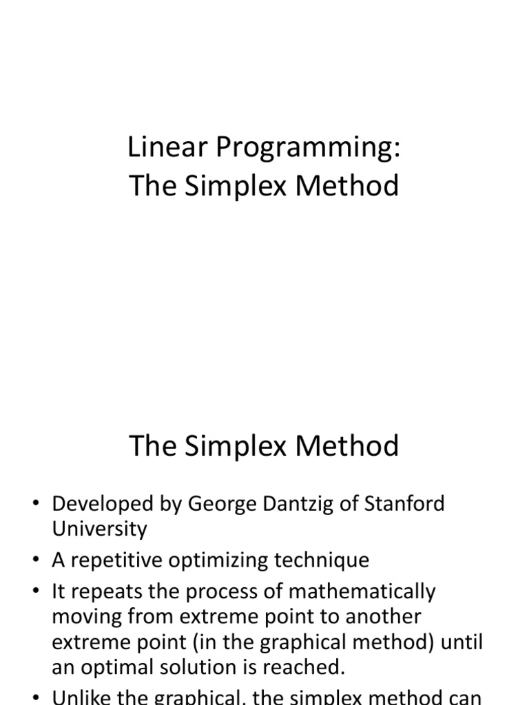 Simplex Method for Maximizing Profit | PDF | Mathematical Optimization ...