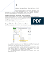 Cara Membuat Database Dengan Excel Disertai Form Entri Data