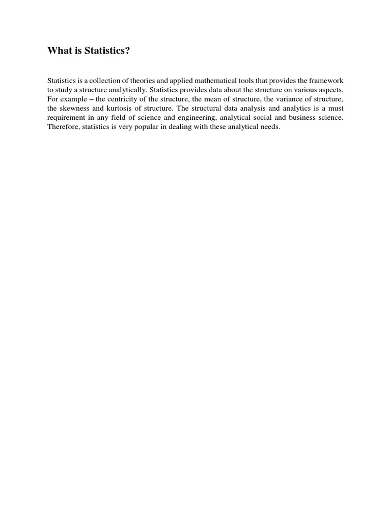 Understanding Statistics and Its Applications | PDF